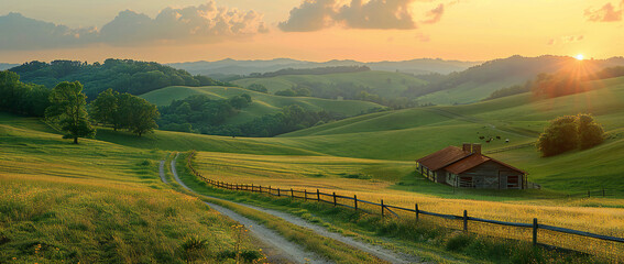 Rustic Countryside Landscape