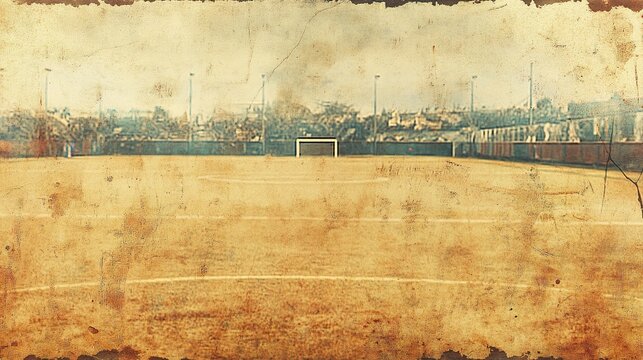 A vintage football program from a famous match, with worn edges and faded print - Powered by Adobe