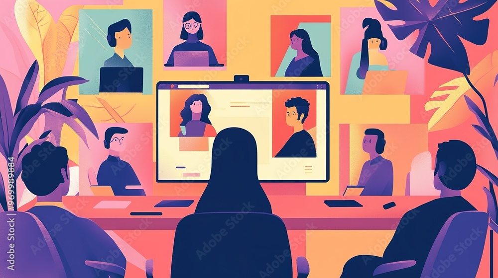 Poster a virtual event hosted for a niche community, with speakers and workshops tailored to their specific