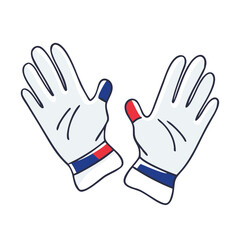 Obraz premium Sporty gloves with colorful details illustration on a simple background