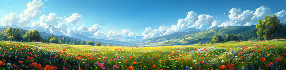Spring Landscape Panorama