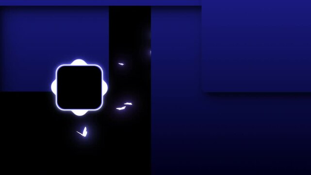 Unique Double Content Revealing Blue Background with Glowing Butterflies Seamless Loop
and Alpha Channel + Brand logo holder Alpha Channel