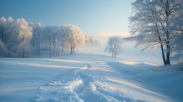 Frosty Winter Landscape in Bramsche