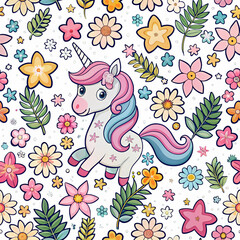 Obraz premium pattern, seamless, floral, flower, wallpaper, vector, illustration, design, leaf, ornament, decoration, texture, art, vintage, fabric, element, textile, nature, decor, ornate, plant, summer, color, sp