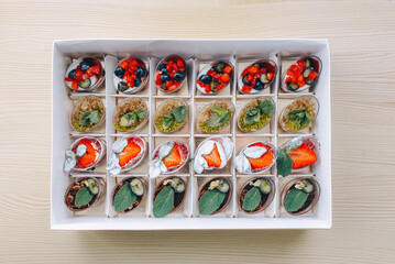 Assorted Mini Desserts in Box Display