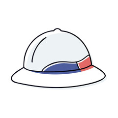 Fototapeta premium Colorful cap with sporty design illustration on a simple background