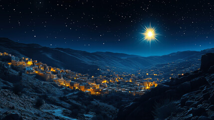 Shining Star Over the Manger of Jesus Christ, Nativity of Bethlehem