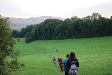 family in the countryside