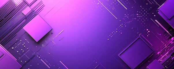 Purple abstract background with geometric shapes and lines creating a futuristic and modern digital design