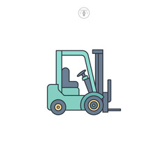 Forklift icon symbol vector illustration isolated on white background