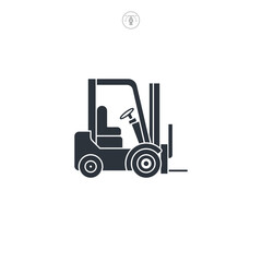 Forklift icon symbol vector illustration isolated on white background