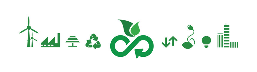circular economy icon information sign	