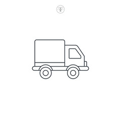 Fast shipping delivery truck icon symbol vector illustration isolated on white background