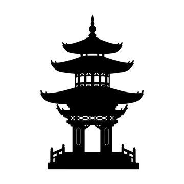 recommend clip art: Pagoda Silhouette Icon - Transparent Background Clipart