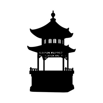 recommend clip art: Pagoda Silhouette Icon - Transparent Background Clipart