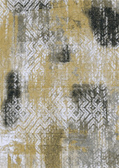 Abstract grunge motifs pattern carpet pattern