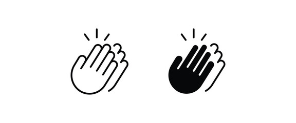 Hands clap. Applaud acclamation . cheering Applause . Clap hand . Clapping hands. Applauding Thank you sign mockup standing ovation
