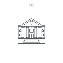 bank, museum, university icon symbol vector illustration isolated on white background