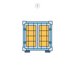 Container icon symbol vector illustration isolated on white background