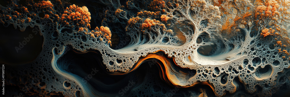 Poster intricate patterns weave together, forming a mesmerizing sight like natures tapestry, creating a tex