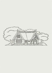 House coloring page for kids