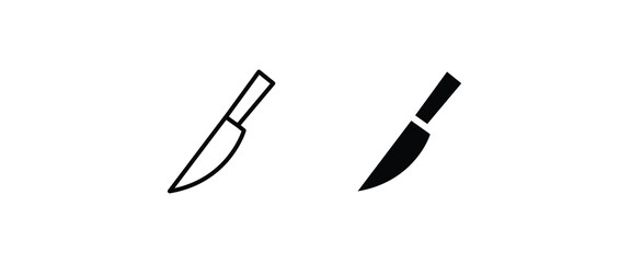 knife icon, Cutting chopping icons button, vector, sign, symbol, logo, illustration, editable stroke, flat design style isolated