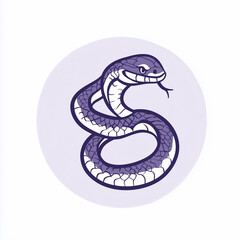 Fototapeta premium Neat Snake Icon Outline: Precision and Elegance in Design