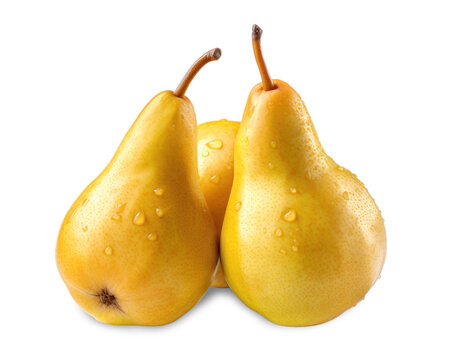 recommend clip art: whole yellow pears with water drops, cut out