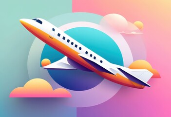 Fototapeta premium simple airplane mode icon set textured background featuring subtle patterns colors modern digital interfaces, symbol, design, graphic, minimal, flat, user