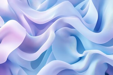 Obraz premium Abstract flowing organic shapes in soothing pastel colors for modern design.