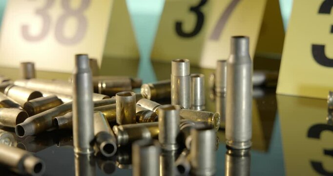 Spent Shell Casings and Evidence Markers