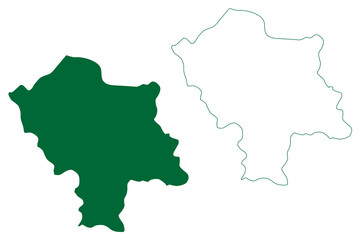 Obraz premium East Kameng district (Arunachal Pradesh State, Republic of India) map vector illustration, scribble sketch East Kameng map