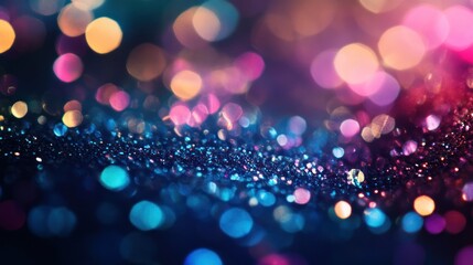 Abstract Bokeh Background with Glittering Texture