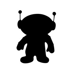 Silhouette, stamp, doodle astronaut in suit and spacesuit. Vector graphics. © Катерина Якубович
