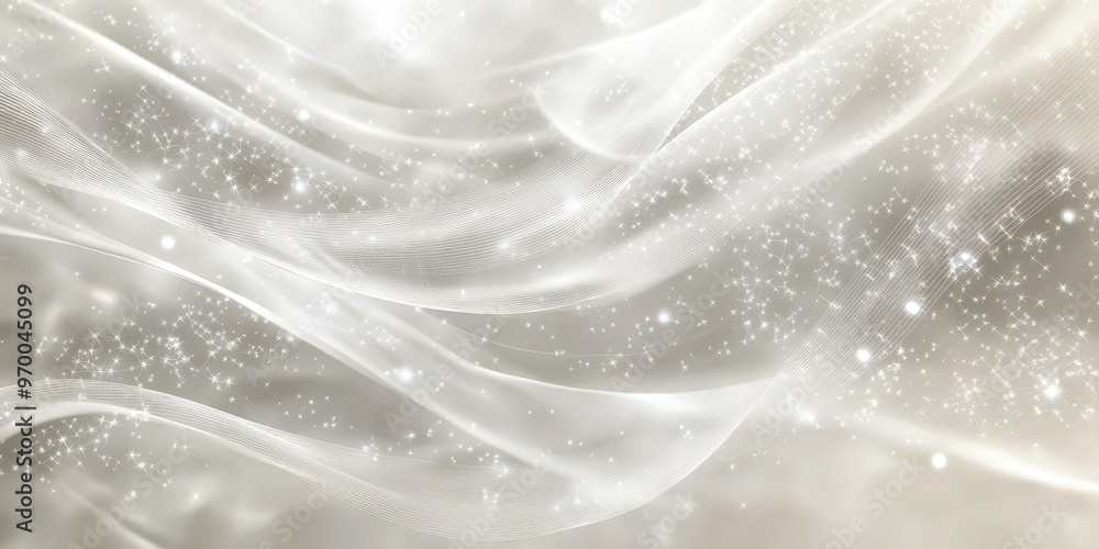 Poster ethereal light and airy background with sparkling elements for design.