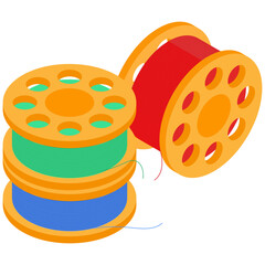 Sewing Bobbins with Threads