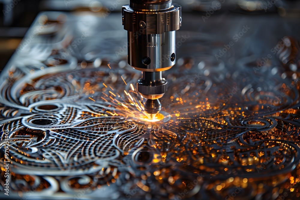 Poster precision laser cutting in action: creating intricate designs