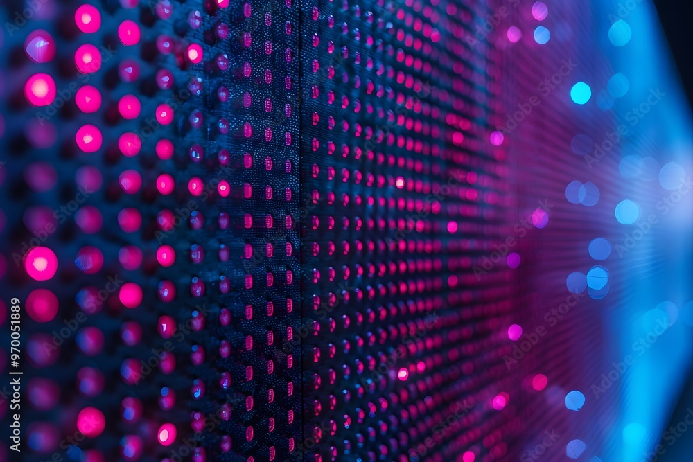 Poster vibrant led display with dynamic color patterns