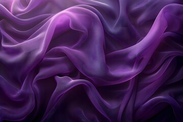Obraz premium Elegant Flow of Purple Silk Fabric in Soft Waves