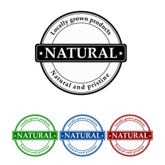 set of  stamp on white isolated background