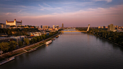 Fototapeta premium panorama of Bratislava, Slovakia