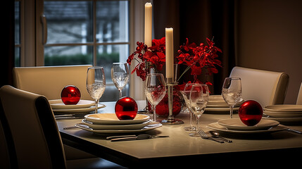 Christmas table setting