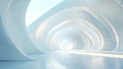 Fototapeta premium Abstract White Tunnel