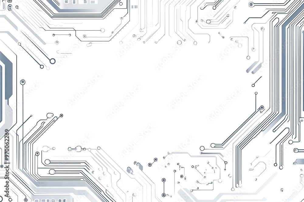 Aufkleber abstract circuit board frame for tech background