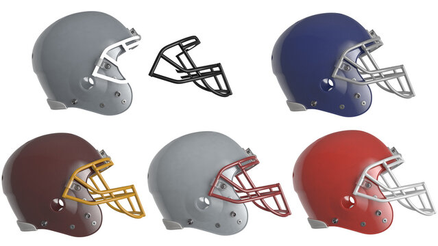 3D Football Helmet PNG Creator Toolkit Set