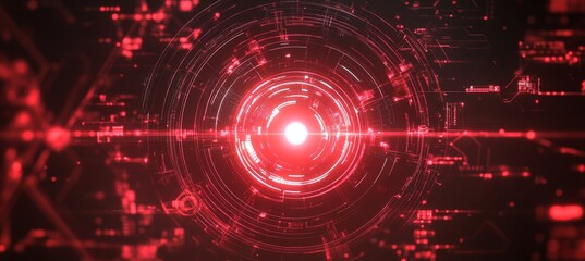 Abstract Technology Background, Futuristic Digital HUD, Radar Screen, Innovation Concept