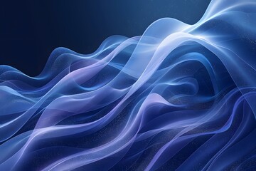 Obraz premium Ethereal Waves of Blue Light and Motion