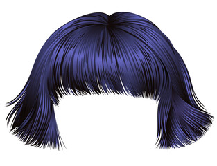 trendy hairs brunette black colors .
 kare fringe . beauty fashion