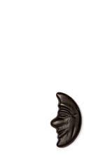 Black moon liquorice candy isolated on a white background 