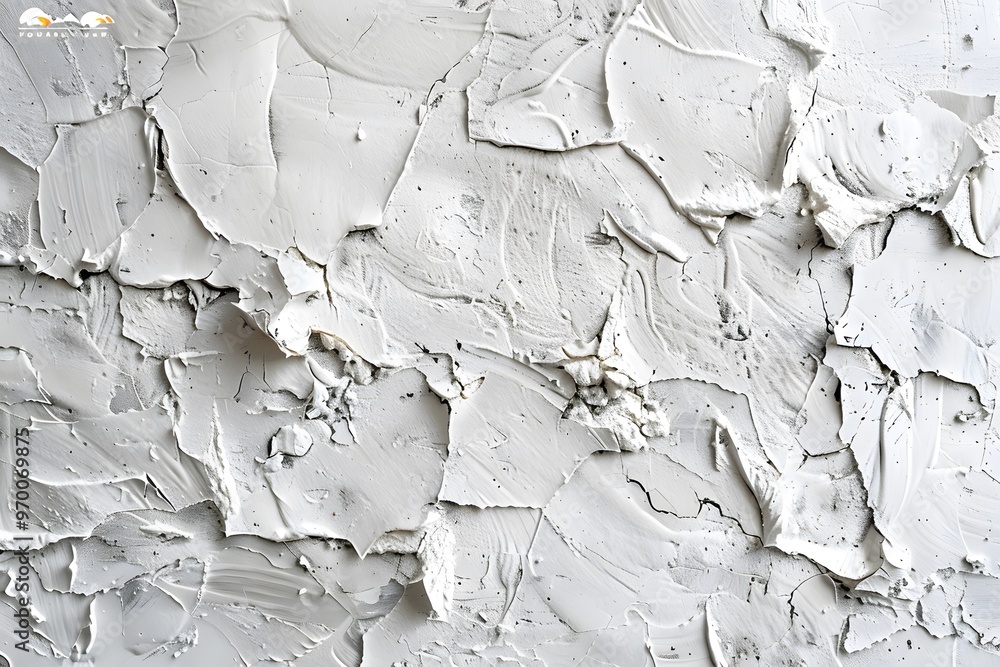 Poster Textured White Surface with Abstract Patterns